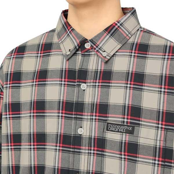 激安ブランド Thisisneverthat ディスイズネバーザット Tn21ssh007 プレイドツイル長袖シャツ ブラック L 美しい Mediquicklab Com