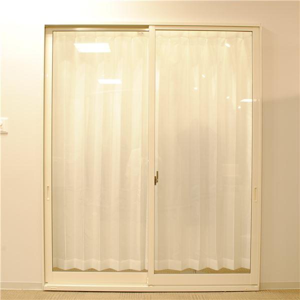 レースカーテン 幅100×丈243cm ホワイト 2枚組 洗える 日本製 UVカット 88.6％ 遮熱 遮像 防炎 ミラーレース リビング_1