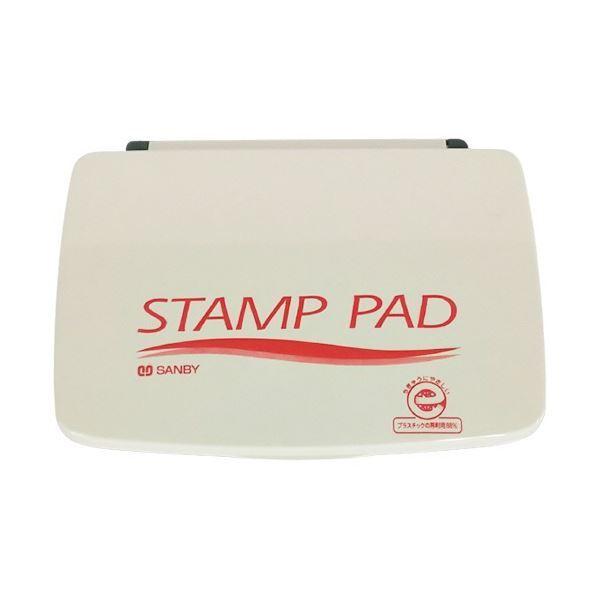 (まとめ) サンビー スタンプ台 顔料系 中型 赤 SA-21 1個 〔×5セット〕