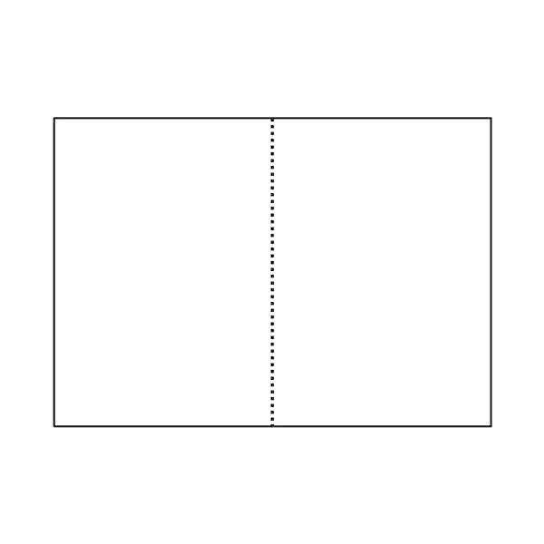 (まとめ) ミロク情報サービス 白紙(A4・2分割・ミシン目入り・穴なし) 558304 1箱(200枚) 〔×3セット〕