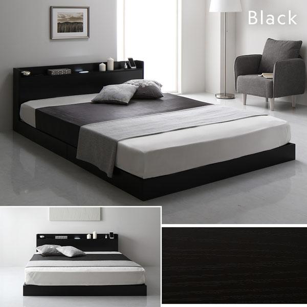 ベッド セミシングル 2層ポケットコイルマットレス付 ストーングレー 宮付 すのこ ローベッド
