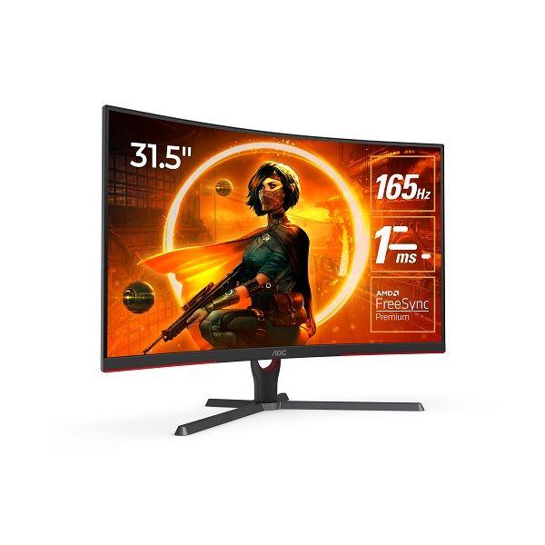 AOC 31.5型ワイド165Hz対応曲面1000Rゲーミング液晶ディスプレイ(31.5型/1920×1080/HDMI、DP/ブラック/スピーカーなし) C32G3E/11｜powerstone-kaiundou｜02