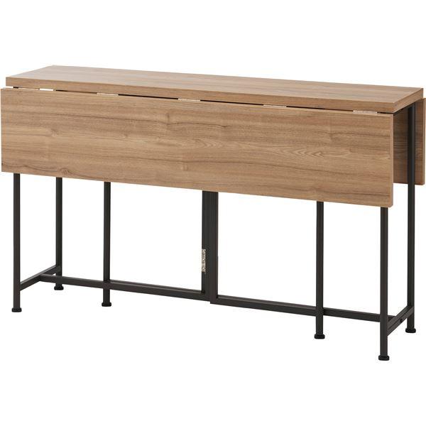 バタフライテーブル 約幅120cm ナチュラル スチール 折りたたみテーブル リビング ダイニング インテリア家具 組立式_2