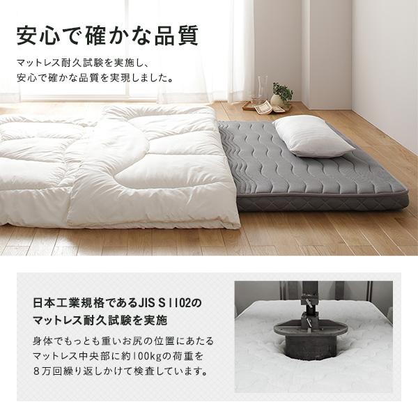 薄型 マットレス ポケットコイル ショート丈シングル 3つ折り 快眠 メッシュ生地 体圧分散 1年保証 コンパクト 圧縮 梱包