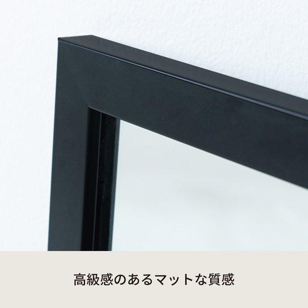 〔6個セット〕ONEミラースクエア40(ブラック/黒) 鏡 姿見 高級感 壁掛け 韓国インテリア ウォールミラー 玄関 トイレ 洗面 ドレッサー モダン 四角 韓国イン...の画像