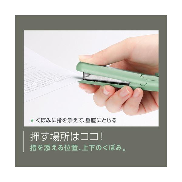 マックススティック型ホッチキス モティック 10枚とじ ネイビーブルー HD-10SK／NB 1セット（5個）_4