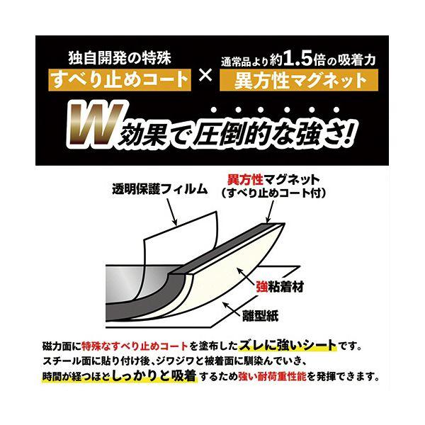マグエックス超強力マグネット ゼロスリップ プレートタイプ 30×100×2mm MHGP-1 1セット（40枚：4枚×10パック）_2