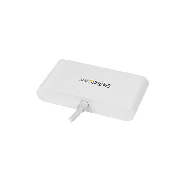 StarTech.com 4ポートUSB3.0ハブ USB Type-C接続 USB-A×4口 USBバスパワー対応 ホワイトHB30C4ABW 1個_1
