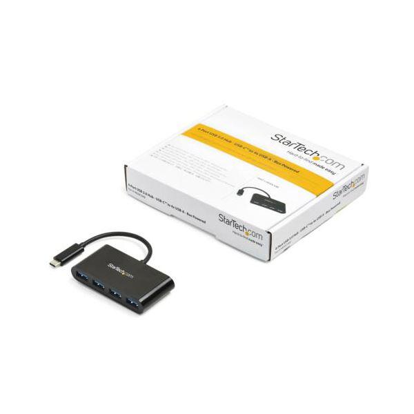 StarTech.com 4ポートUSB3.0ハブ USB Type-C接続 USB-A×4口 USBバスパワー対応 ブラックHB30C4AB 1個_4