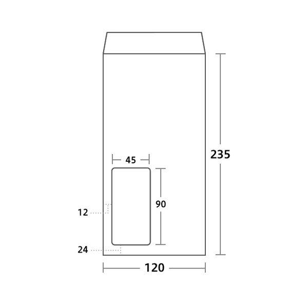 ハートレーザープリンタ対応 窓封筒 長3 パステルピンク 80g／m2 〒枠なし ヨコ貼 MG9112 1ケース（1000枚）_2