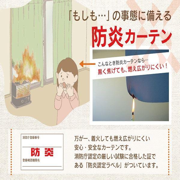 日本製 カーテン ドレープカーテン 防炎 洗える シンプル ナチュラル タッセル付き ウォッシャブル〔幅100cm 長さ200cm 2枚 イエロー〕