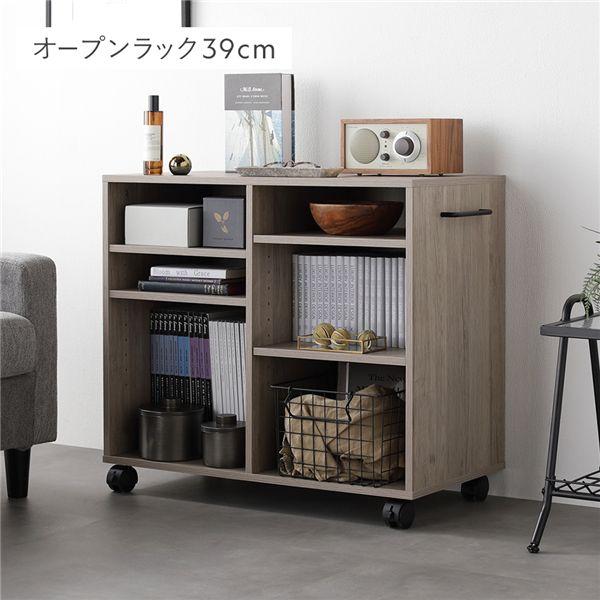 キャスター付き オープンラック 〔 約幅75×奥行39×高さ66.7cm