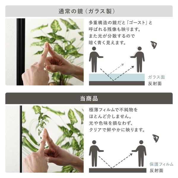 割れない ミラー フィルムミラー 約30×150cm シルバー 超軽量 壁掛け 立て掛け マグネット 3WAY 姿見鏡 完成品_16