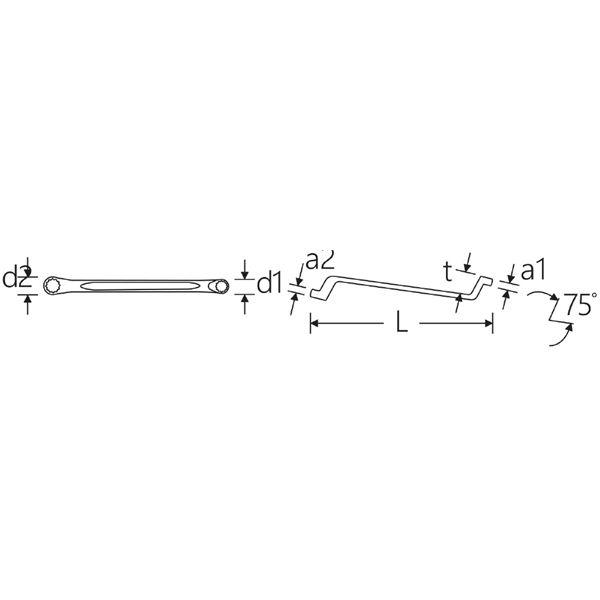STAHLWILLE スタビレー 10点入 メガネレンチセット 75゜オフセット インチサイズ 20A/10 工具 ツール DIY 作業工具の画像