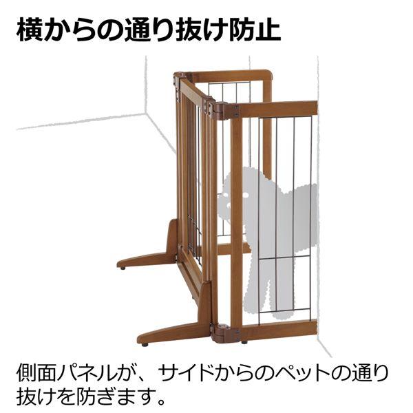 リッチェル ペット用 木製おくだけドア付ゲート L ブラウン ペット住関連用品の画像