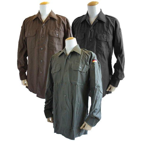 ドイツ軍 放出 BW フィールドシャツ GR.3 (L) デッドストック 未使用 長袖シャツ 独軍 ミリタリーウェア 軍モノの画像
