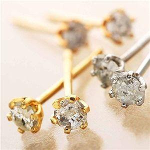 K18PG ダイヤモンドピアス 計0.1ct一粒（18金ピンクゴールド）の画像