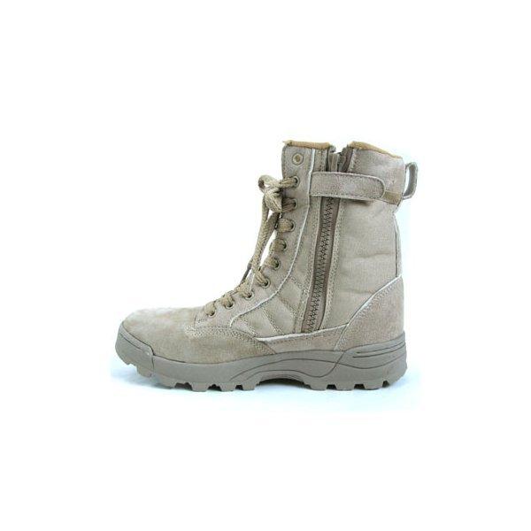 SWAT KOBRA サイドジッパー ブーツ 靴 9W サンド 通気性 ラバーソール