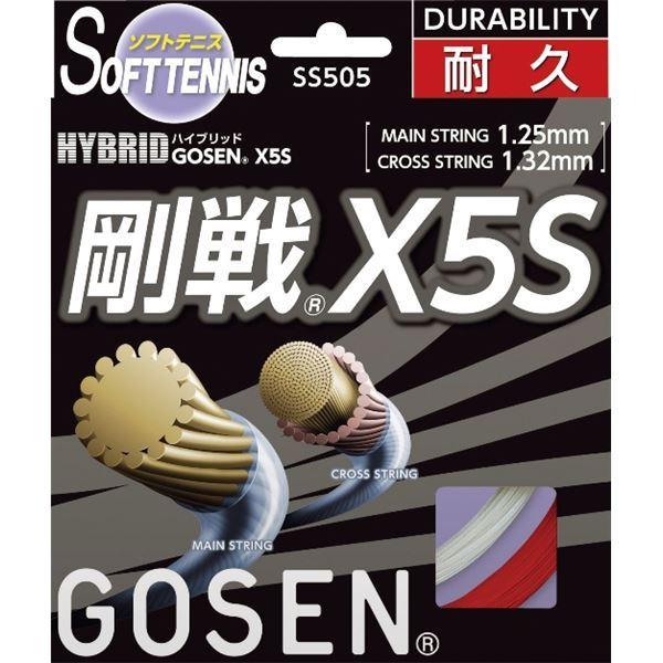 GOSEN（ゴーセン） ハイブリッド 剛戦X5S レッド SS505RE