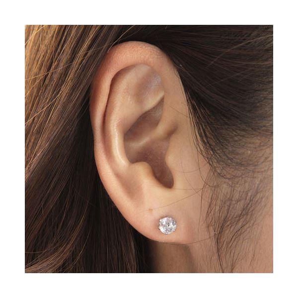 K18WGローズカットピアス ブルートパーズの画像