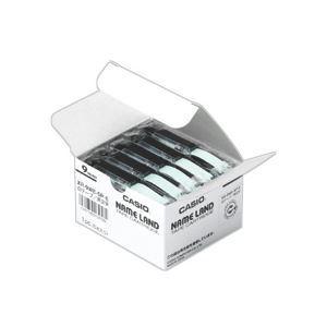 （まとめ） カシオ(CASIO) NAME LAND（ネームランド） スタンダードテープ 9mm 透明（黒文字） 5個入×2パック
