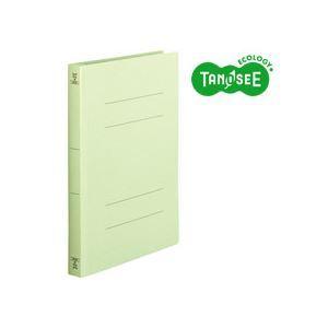（まとめ）TANOSEE フラットファイル バインダー 2穴 〔厚とじW〕A4タテ 250枚収容 緑 10冊入×10パック