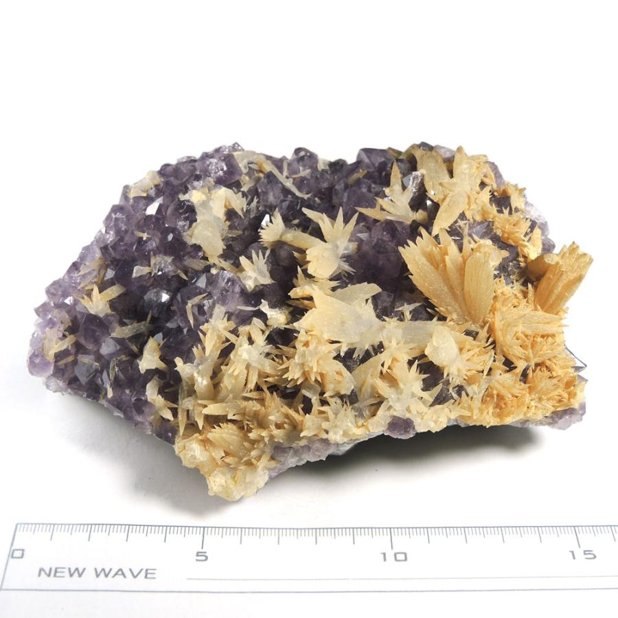 アメジスト 共生 イエロー カルサイト 原石 ブラジル Calcite 方解石