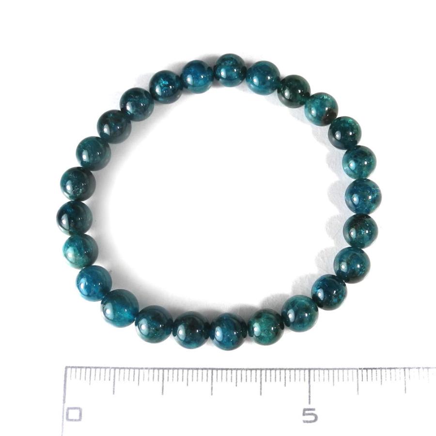 ブルーアパタイト ブレスレット 8mm 産地 ブラジル apatite 燐灰石 天然石 鉱物 ジュエリー アクセサリー  1点もの 現品撮影 APBB-20｜powerstonetourmaline｜02