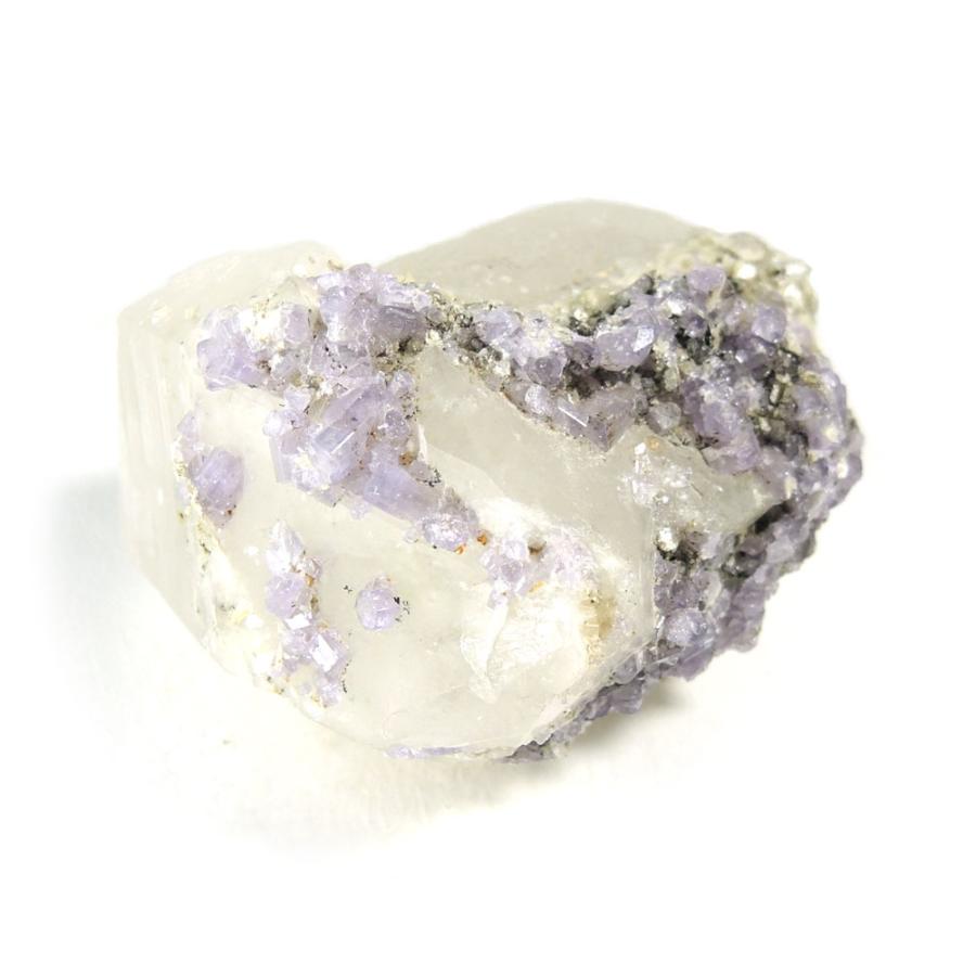 パキスタン産 パープルアパタイト on クォーツ 原石 鉱物 パープルアパタイト 結晶 原石 apatite 燐灰石 天然石 鉱物 1点もの