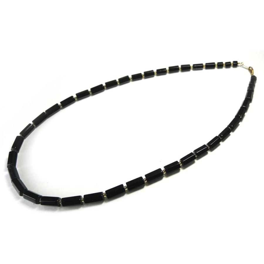 K18WG ブラックトルマリン　パワーストーンネックレス ブラックトルマリン ネックレス 金具 ゴールド K18 black tourmaline
