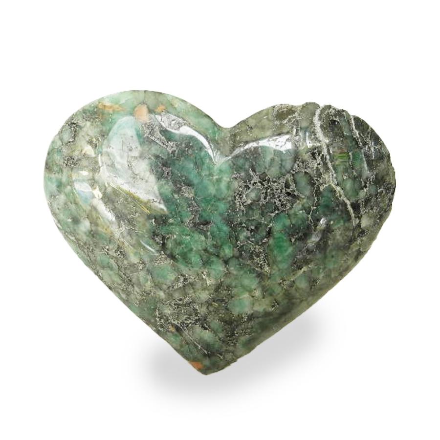 エメラルド ハート 磨き石 原石 産地 ブラジル Emerald 翠玉 緑玉 5月 誕生石 天然石 鉱物 1点もの 現品撮影 EMH-100