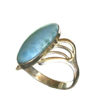 ラリマー リング 指輪 産地 ドミニカ共和国 金具 シルバー925 larimar ラリマール ペクトライト ソーダ珪灰石 ジュエリー アクセサリー 1点もの 現品撮影 LPR-3 | 
