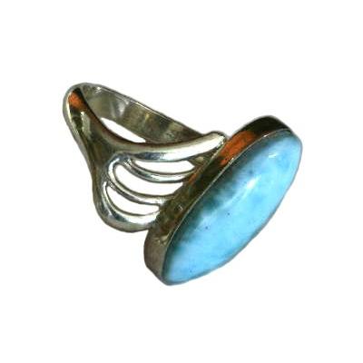 ラリマー リング 指輪 産地 ドミニカ共和国 金具 シルバー925 larimar ラリマール ペクトライト ソーダ珪灰石 ジュエリー アクセサリー 1点もの 現品撮影 LPR-3 |  | 01