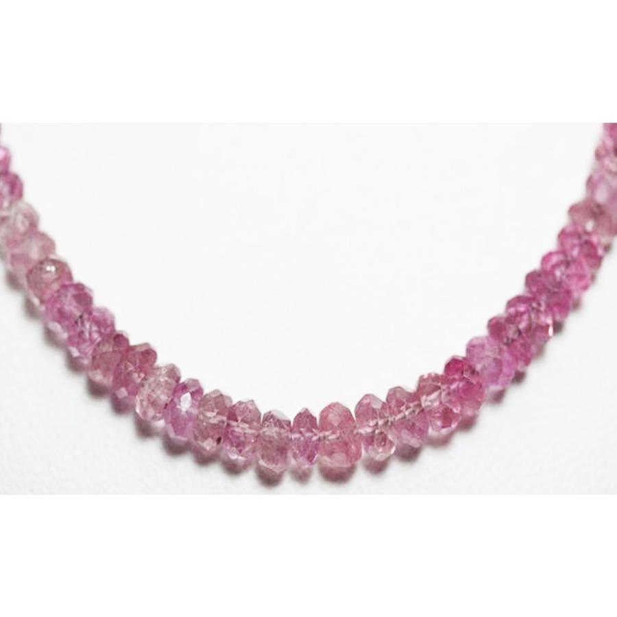 ピンクトルマリン ネックレス ファンシーケース入り 金具 ホワイト