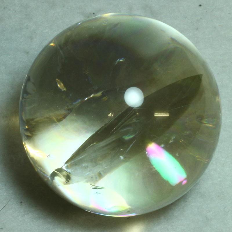 シトリン 高品質 スフィア 4.1㎝ レインボーシトリン 0468-1-min