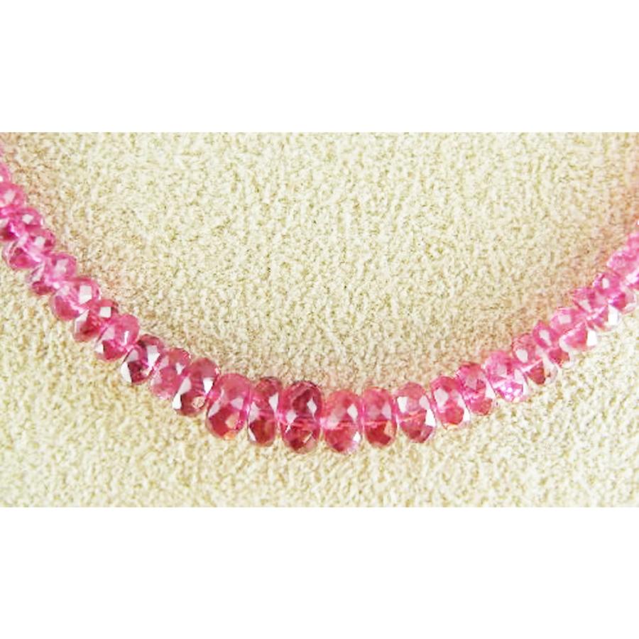 ルベライトトルマリン ネックレス 金具 イエローゴールド K10 10月 誕生石 RN-23の画像