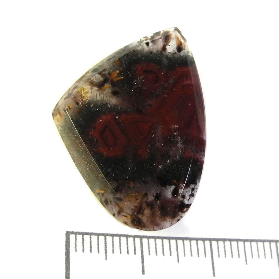 レッドパッションクォーツ レッドパッション アメジスト ルース 原石 産地 ブラジル アメシスト 紫水晶 2月 誕生石 天然石 鉱物 1点もの 現品撮影 RPQ-20の画像