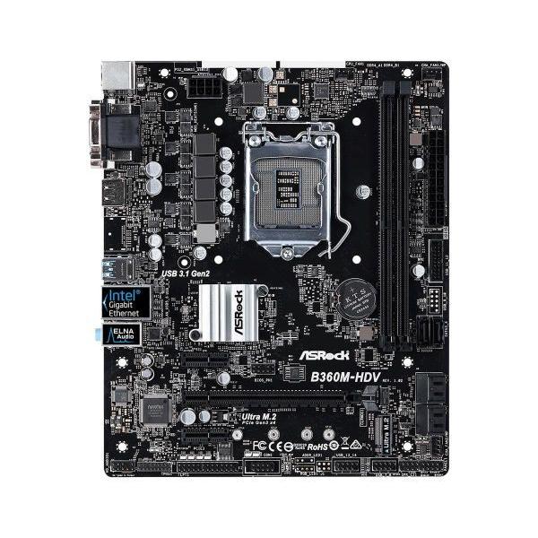 ASRock B360M-HDV LGA 1151 300 Series Intel B360 HDMI SATA 6Gb/s