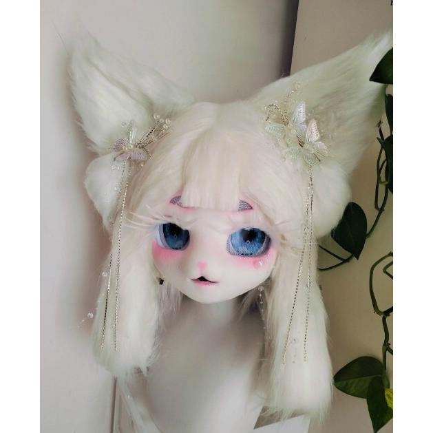 ☆着ぐるみヘッド ファースーツ 猫 白 Aタイプ 全頭ヘッド ☆着ぐるみヘッド ファースーツ 猫 白 Aタイプ 全頭ヘッド