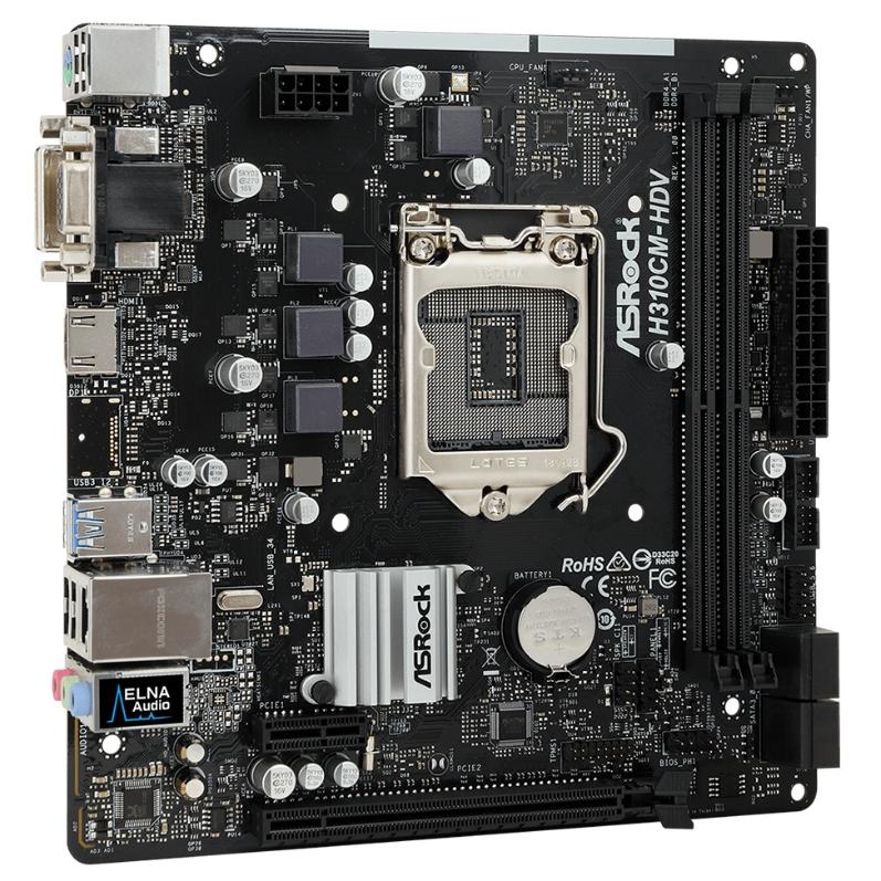 ASRock H310CM-HDV LGA 1151 (300 Series) Intel H310 HDMI SATA 6Gb/s