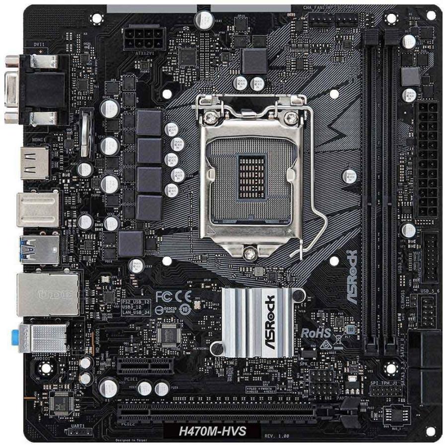 ASRock H470M-HVS LGA 1200 Intel H470 SATA 6Gb/s Micro ATX