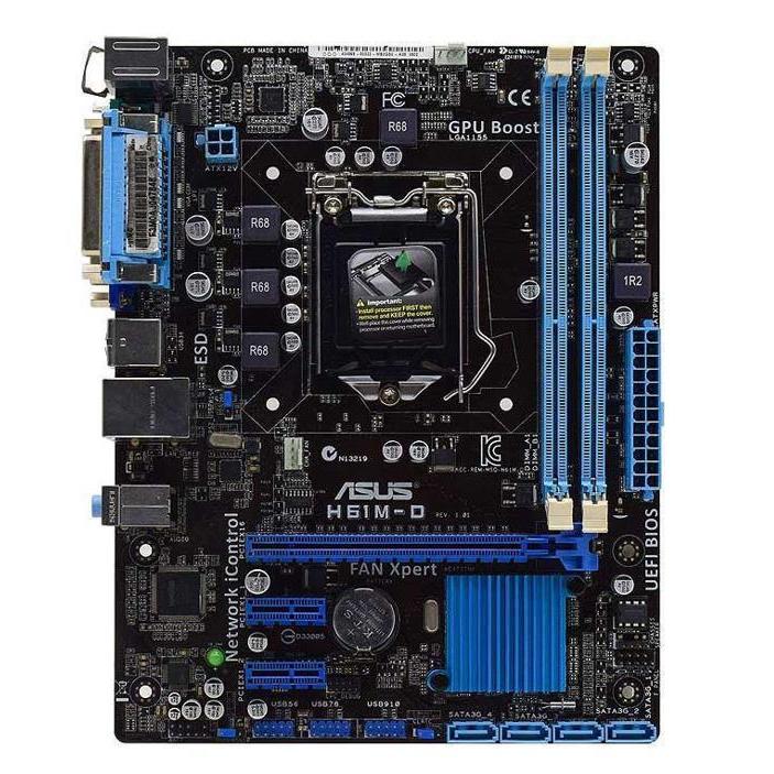 ASUS H61M-D LGA 1155 Intel H61 DDR3 Micro ATX Motherboard : パワーテクノロジー ...