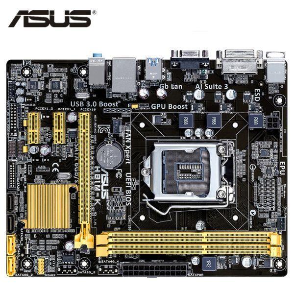 ASUS H81M-K LGA 1150 Intel H81 SATA 6Gb/s USB 3.1 uATX Motherboard