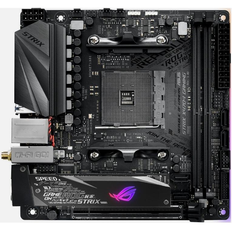 ASUS ROG STRIX X470-I GAMING AMD X470 32GB DDR4 M.2 Mini ITX