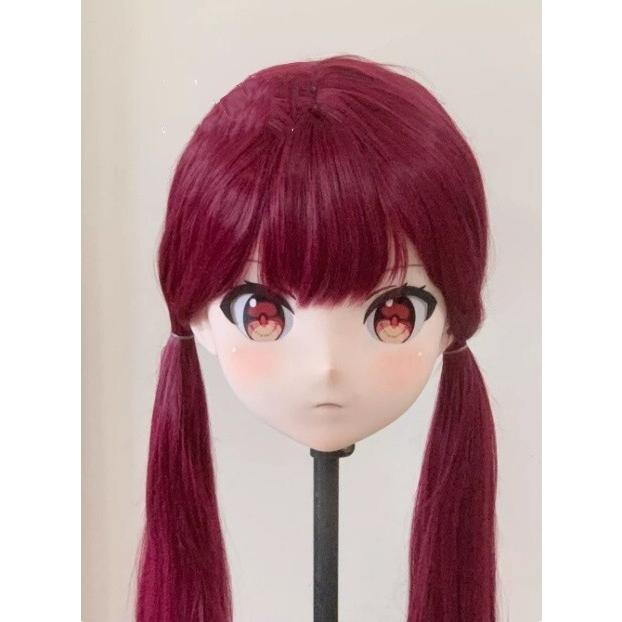 ハーフマスク カツラ付き Dタイプ ドール ヘッドロリータ人形 ハーフマスク カツラ付き Dタイプ ドール ヘッドロリータ人形