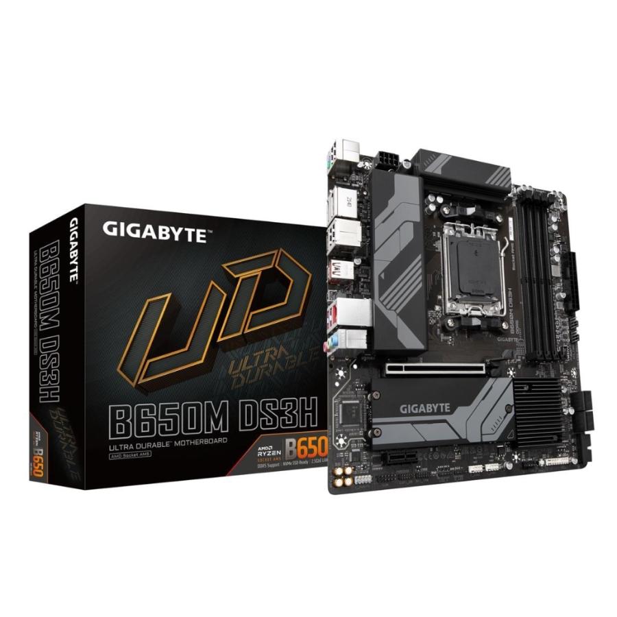 GIGABYTE B650M DS3H AM5 LGA 1718 AMD B650 DDR5 PCIe 4.0 M.2 M-ATX