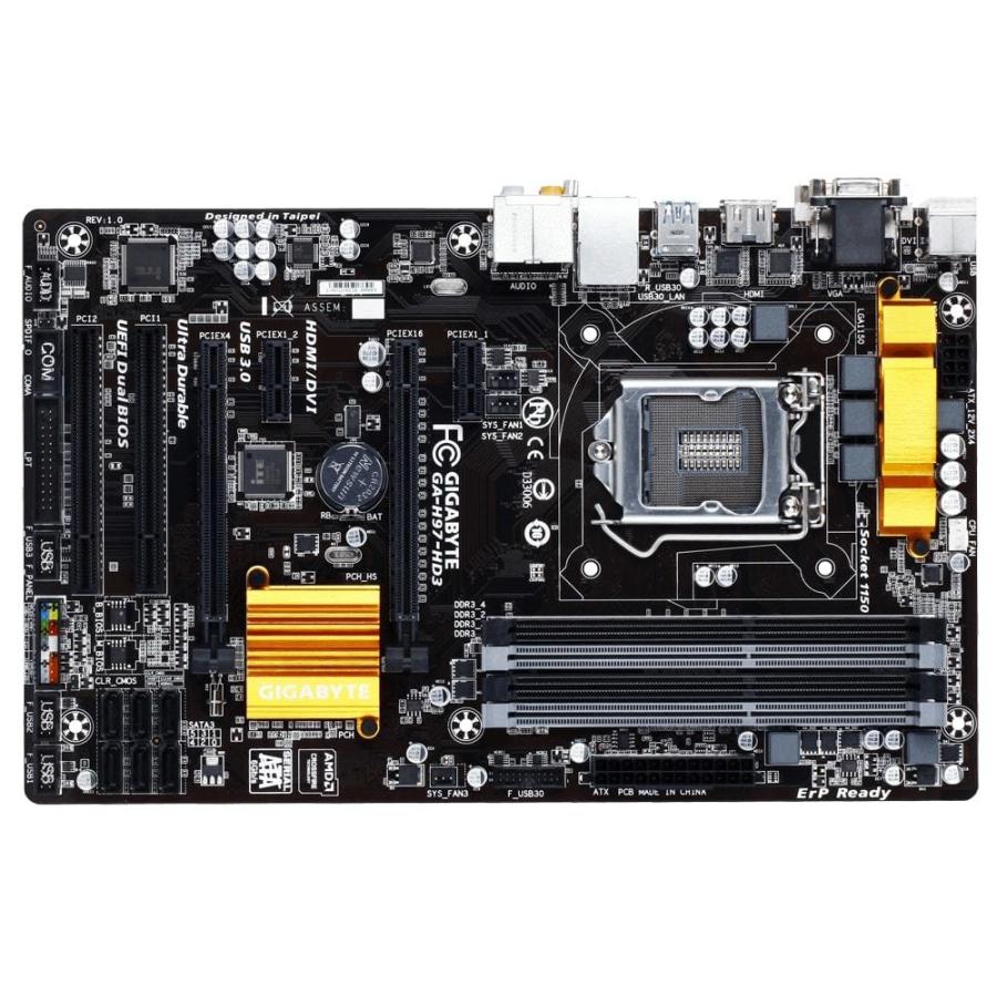 GIGABYTE GA-H97-HD3 LGA1150 Intel H97 HDMI SATA 6Gb/s USB 3.0 ATX