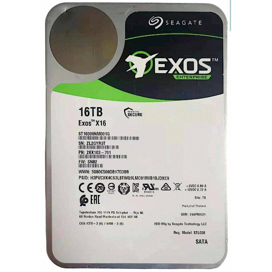 HDD SEAGATE ST16000NM001G 16TB 3.5インチ 7200rpm 6Gb/s SATA3 HDD SEAGATE ST16000NM001G 16TB 3.5インチ 7200rpm 6Gb/s SATA3