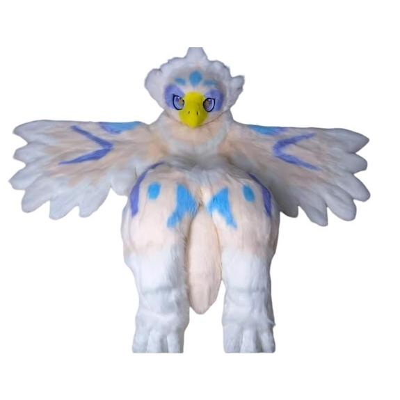 着ぐるみ ケモノ体 フルスーツ 鳥 クリーム 全身 ケモノ ファー 着ぐるみ ケモノ体 フルスーツ 鳥 クリーム 全身 ケモノ ファー