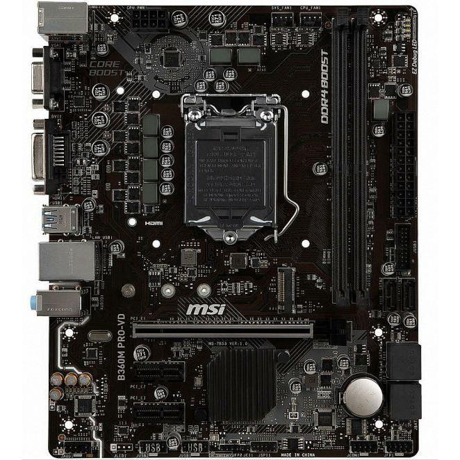 MSI B360M LGA1151 マザーボード MSI B360M PRO-VD LGA 1151 (300 Series) Intel B360 SATA 6Gb/s